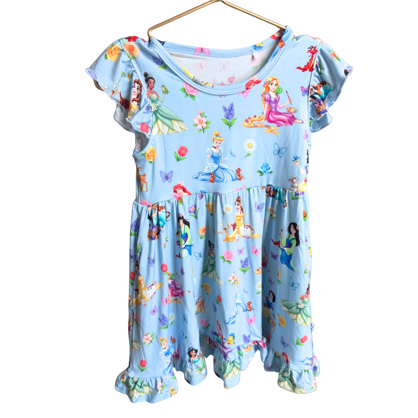 Blue Garden Princess Twirl and Shorts