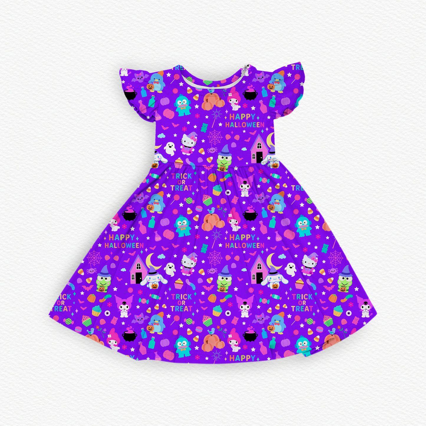 Cotton Candy Coven Short Sleeve Twirl Dress