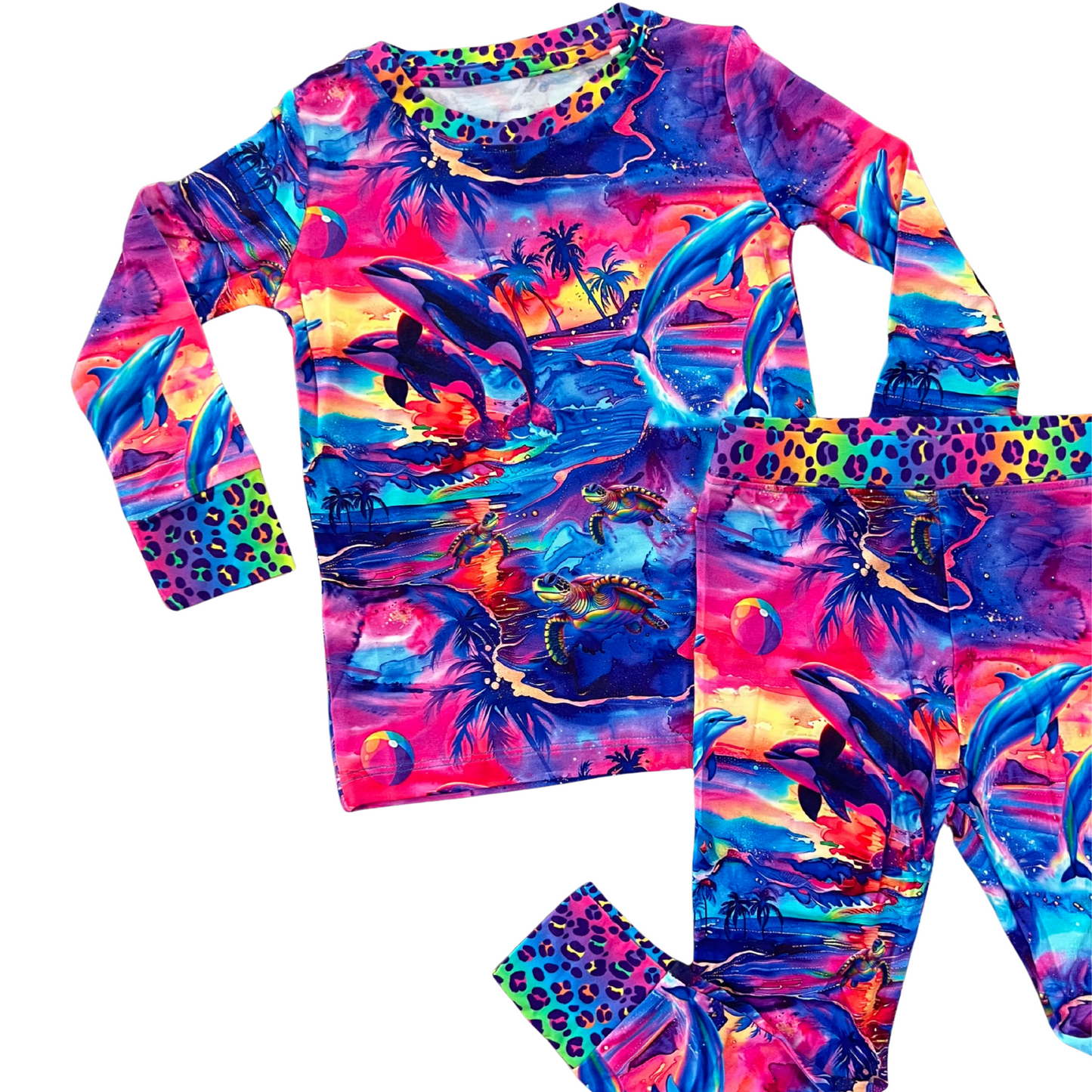 Dolphin Dreams Bamboo Long Sleeve Pajamas Set
