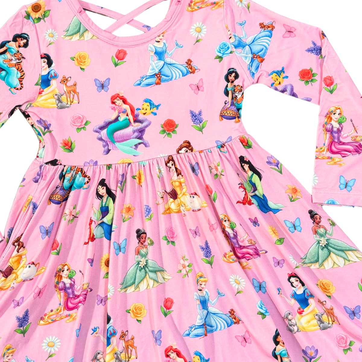 Pink Princess Garden Long Sleeve Twirl