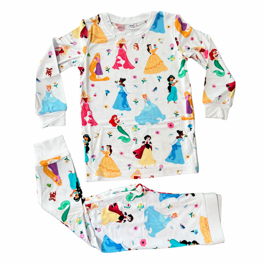 PREORDER - Royal Tea Party Long Sleeve Bamboo Pajama Set