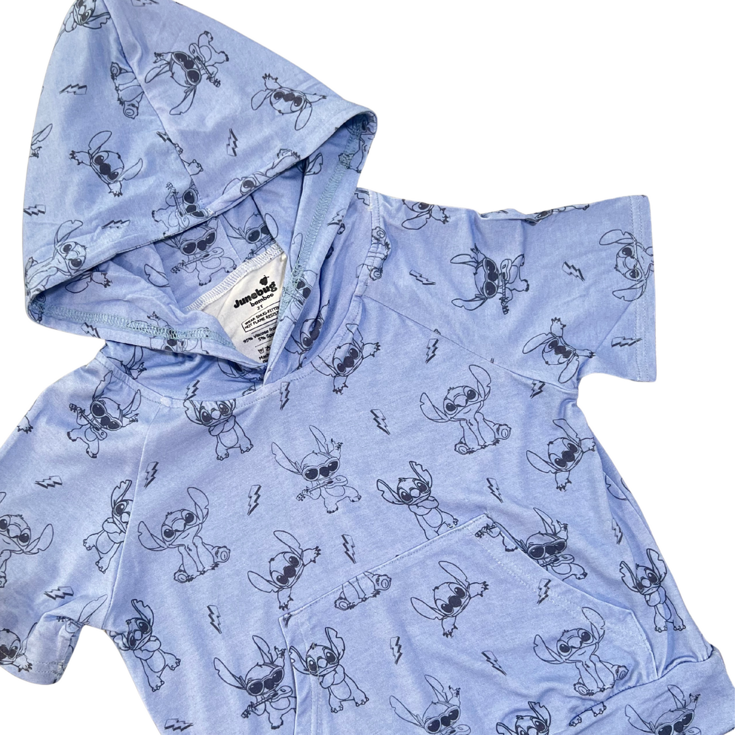 Electric Tide Short Sleeve Bamboo Hoodie