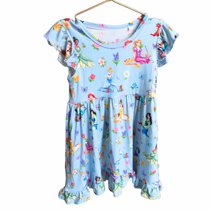 Blue Garden Princess Twirl and Shorts