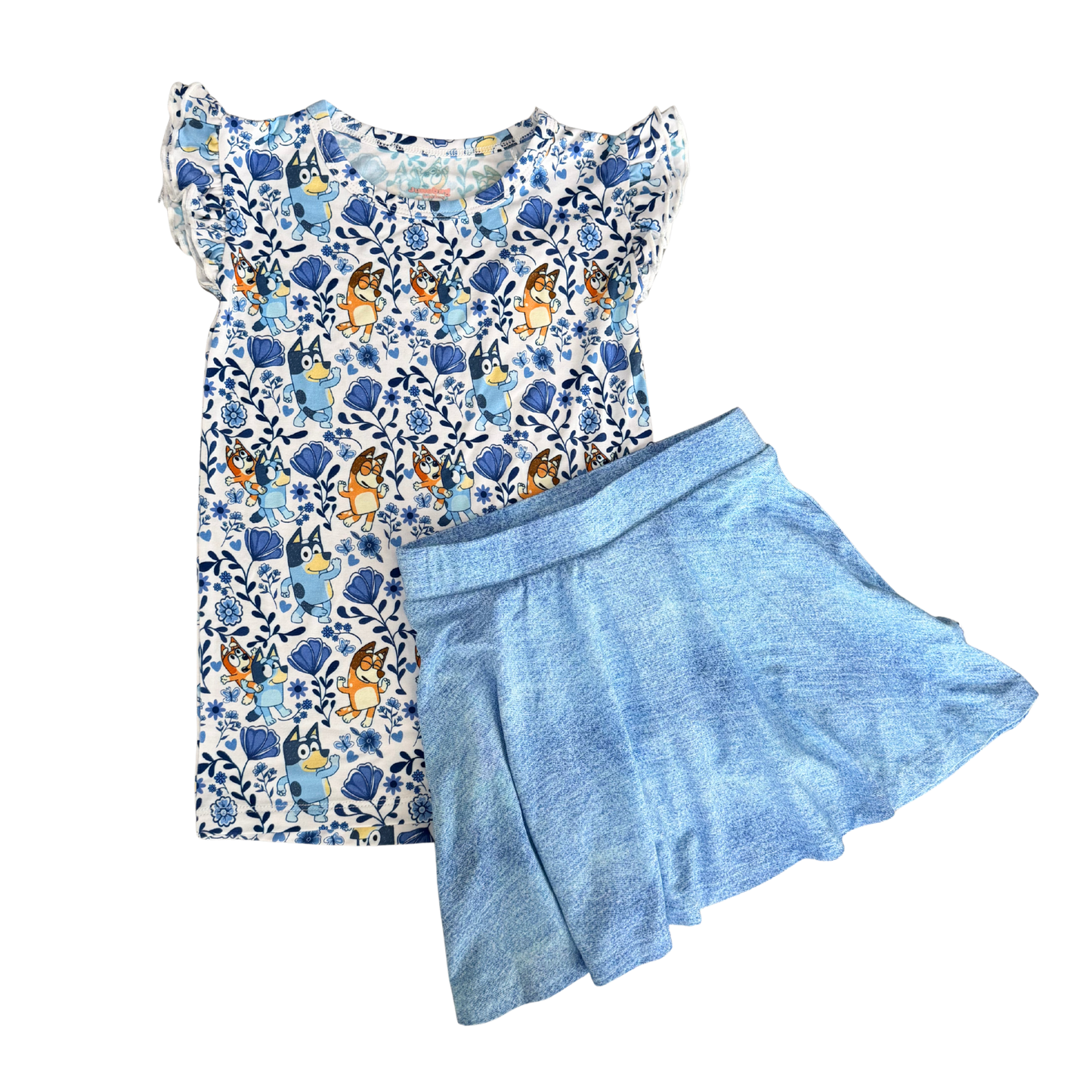 Denim Daisy Skort