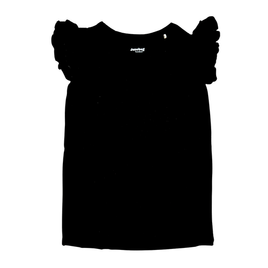 Bamboo Flutter Sleeve T Shirt - Black