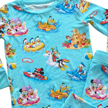 Magic Pool Party Long Sleeve Bamboo Pajama Set