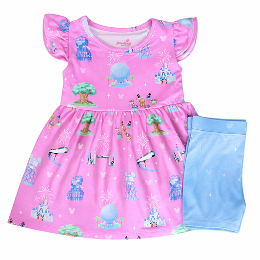 Magic Monorail Peplum & Shorts