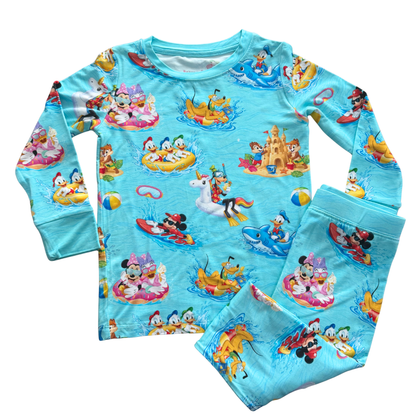 Magic Pool Party Long Sleeve Bamboo Pajama Set