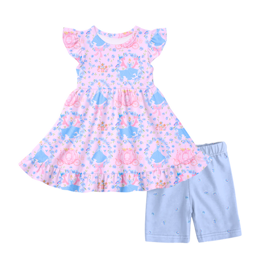 PREORDER Ballroom Bliss Bamboo Flutter Sleeve Ruffle Twirl Dress & Shorts