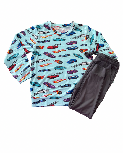 Hot Rods Crewneck Bamboo Terry Set
