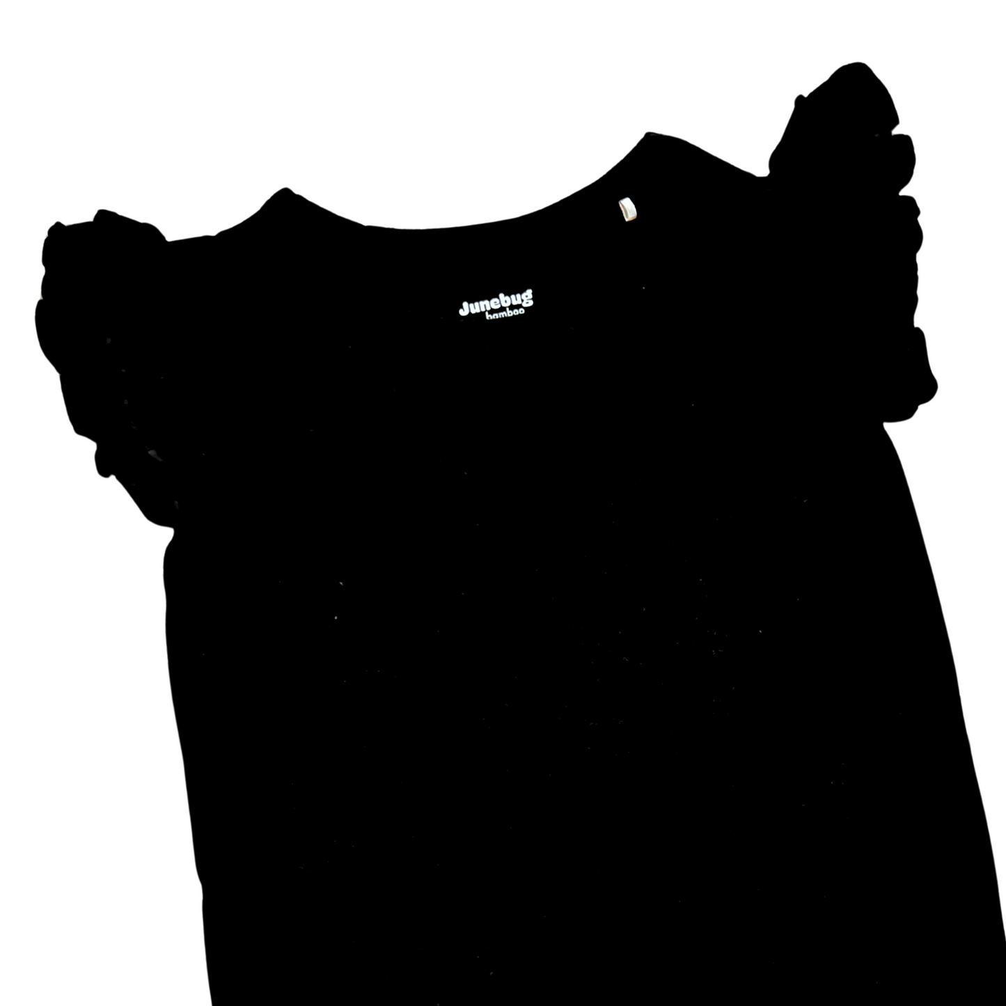 Bamboo Flutter Sleeve T Shirt - Black