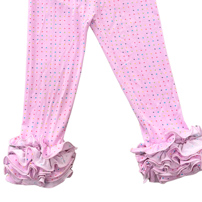 Multicolor Dot  “Frillies” Leggings