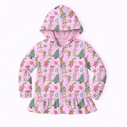 PREORDER Peppermint Pout Terry Peplum Jacket
