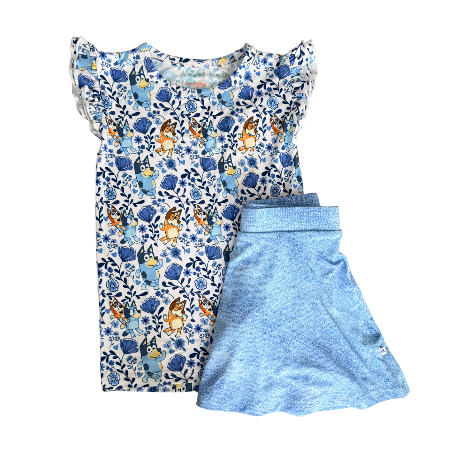 Denim Daisy Skort