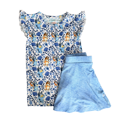 Denim Daisy Skort