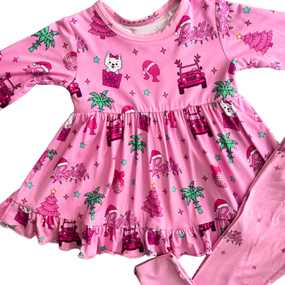 Deck the Palms Bamboo Peplum & Leggings