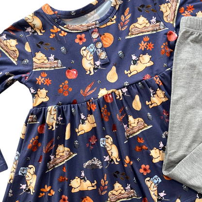 Hunny Harvest Long Sleeve Peplum and Leggings Set