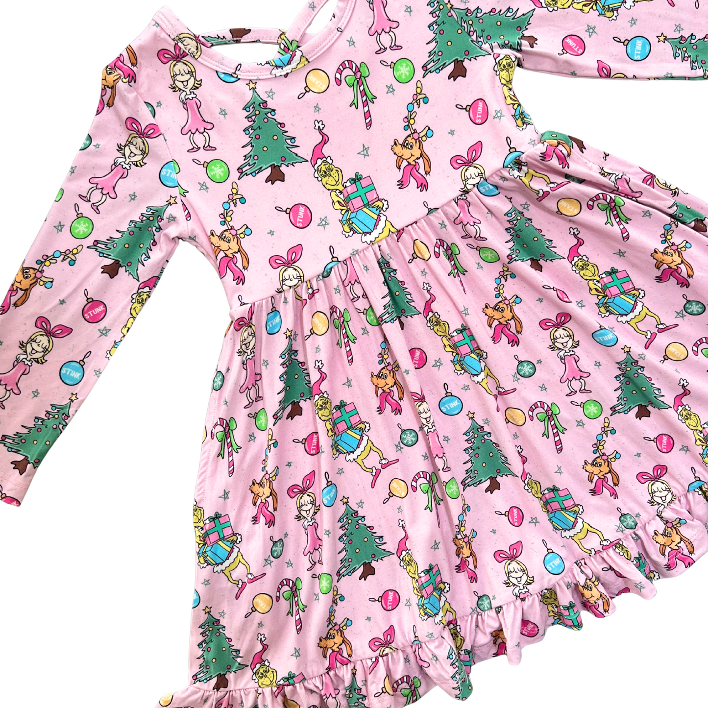 PREORDER Peppermint Pout Ruffle Twirl Dress