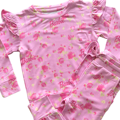 Floral Fancy Bamboo Ruffle Terry Set