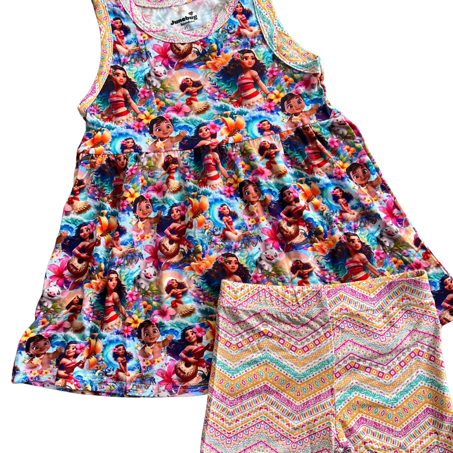 Tropical Tides Bamboo Peplum Twirl and Shorts Set