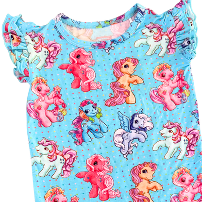 Candy Carousel Bamboo Flutter Sleeve T Shirt