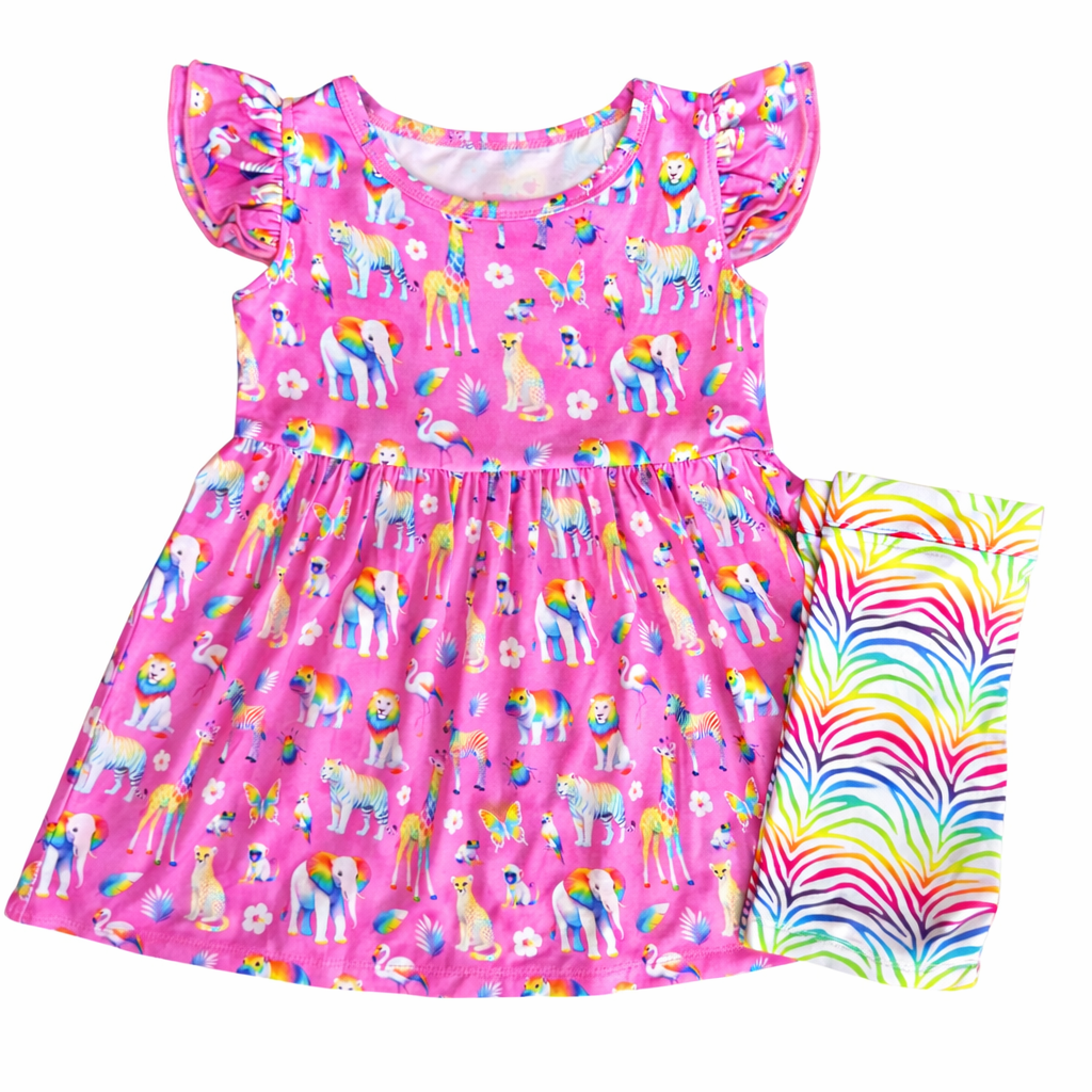 Electric Jungle Peplum & Shorts