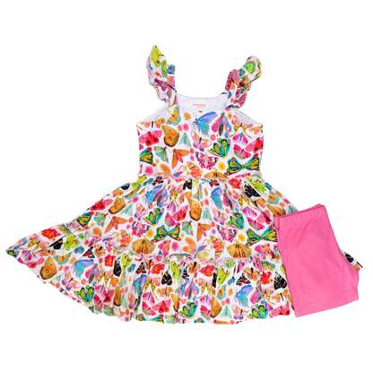 Very Pretty Butterfly Tiered Ruffle Twirl