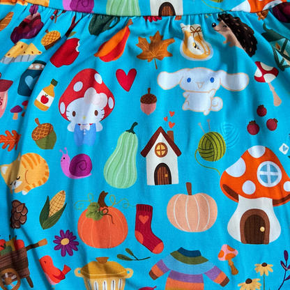 Hello Autumn Bamboo Long Sleeve Ruffle Twirl Dress