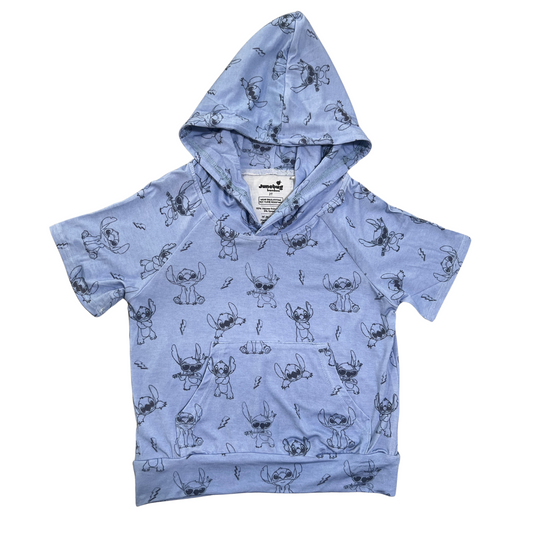 Electric Tide Short Sleeve Bamboo Hoodie