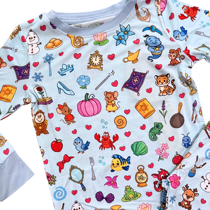 Princess Pals Long Sleeve Bamboo Pajama Set