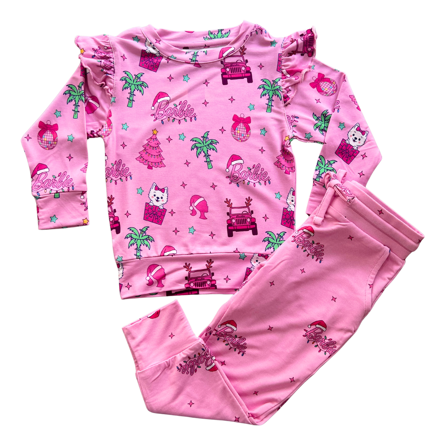 Deck the Palms Bamboo Terry Jogger Set