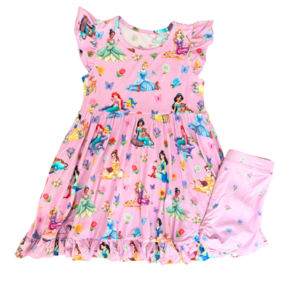 Pink Garden Princess Twirl & Shorts