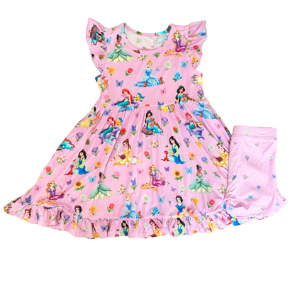 Pink Garden Princess Twirl & Shorts
