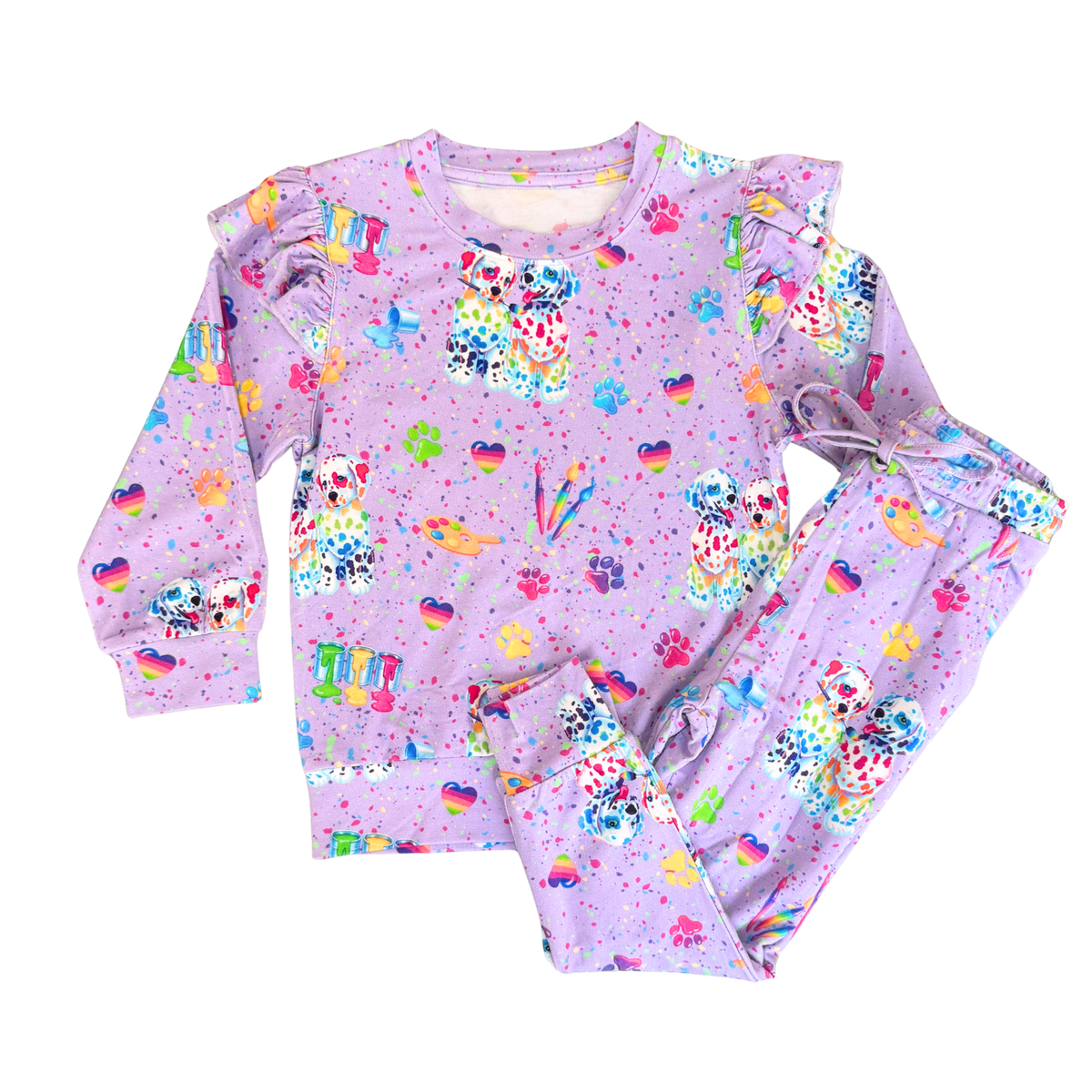 Spots and Dots Ruffle Terry Set