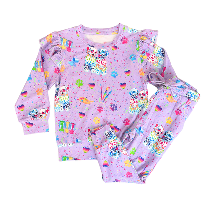 Spots and Dots Ruffle Terry Set
