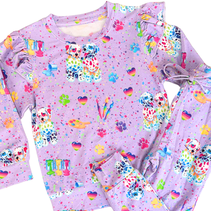 Spots and Dots Ruffle Terry Set