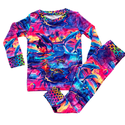 Dolphin Dreams Bamboo Long Sleeve Pajamas Set