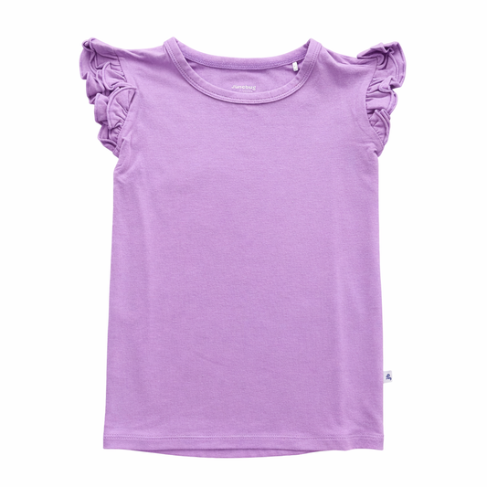 Lavender Bamboo Flutter Sleeve T Shirt