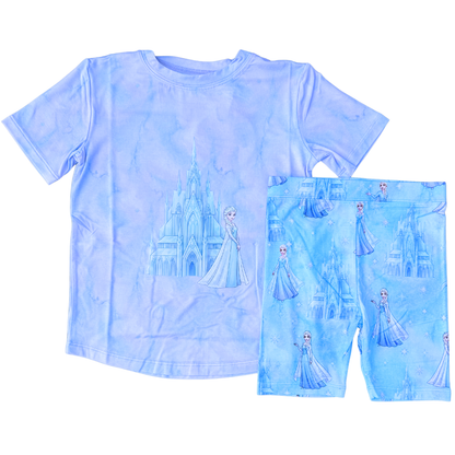 Ghost Castle T-shirt and Bike Shorts