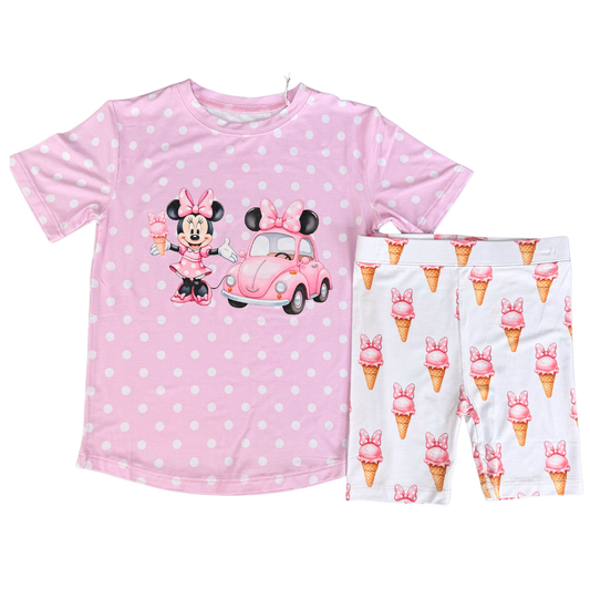 Dot T-shirt and Bike Shorts