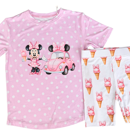 Dot T-shirt and Bike Shorts