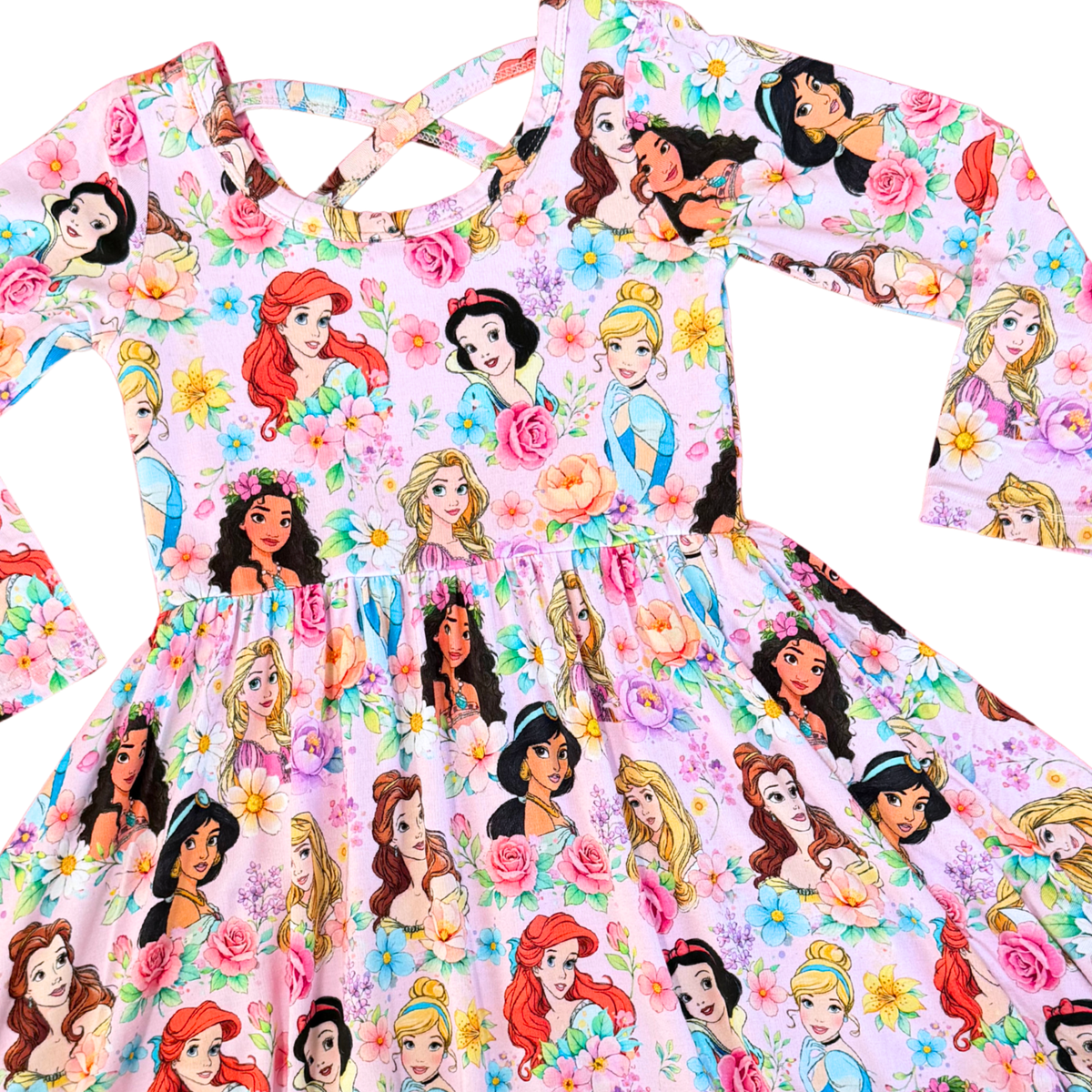 Garden of Queens Long Sleeve Twirl Dress