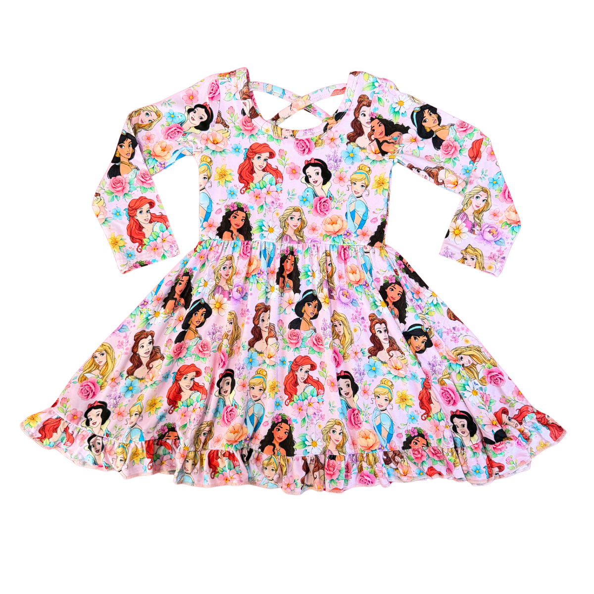 Garden of Queens Long Sleeve Twirl Dress