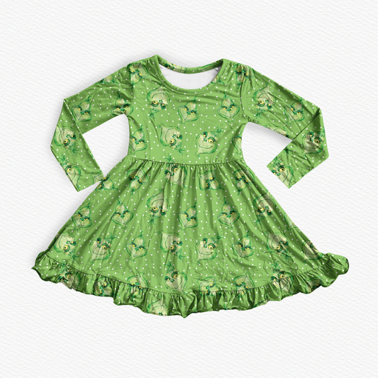 PREORDER Jolly-ish Bamboo ruffle twirl dress